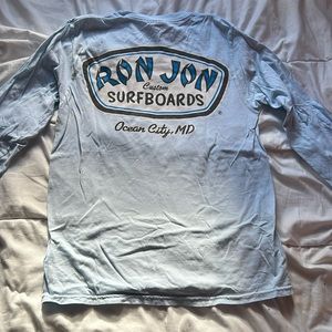 Ron Jon surfboard long sleeve light blue